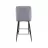 Scaun DP CLASIC GREY, BLACK LEGS, Metal,  Stofa,  Gri, 48 x 104 x 54