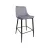 Scaun DP CLASIC GREY, BLACK LEGS, Metal,  Stofa,  Gri, 48 x 104 x 54