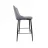Scaun DP CLASIC GREY, BLACK LEGS, Metal,  Stofa,  Gri, 48 x 104 x 54