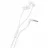 Casti cu fir Ploos IN-EAR EARPHONES WITH MIC,  WHITE