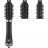 Perie cu aer Rowenta Ultimate Experience CF9620F0, 750 W,  3 trepte temperatura,  3 duze,  Ionizare,  Negru
