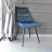 Scaun DP CAPELLA BLUE, Metal,  Placaj,  Spuma poliuretanica,  Stofa,  Albastru, picoare Negre, 85 x 60 x 47
