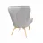 Fotoliu DP LEONARD CATIFEA GREY HLR20, Gri, 90 x 70 x 82