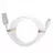 Кабель HELMET CABLE USB TO MICRO USB WITH MAGNETIC ORGANIZER 1M,  WHITE