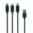 Cablu USB Cablexpert CC-USB2-AM31-1M, 3-in-1 MicroUSB,  Lightning,  Type-C - AM,  1.0 m,  BLACK