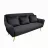 Canapea DP GLORIOSA(3 LOCURI)~MS01-84+GOLD LEG, Metal,  Stofa,  Negru,, 200 x 95 x 60