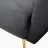 Canapea DP GLORIOSA(2 LOCURI)~MS01-84+GOLD LEG, Metal,  Stofa,  Negru,, 150 x 76 x 60