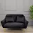 Canapea DP GLORIOSA(2 LOCURI)~MS01-84+GOLD LEG, Metal,  Stofa,  Negru,, 150 x 76 x 60