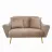 Canapea DP GLORIOSA(2 LOCURI)~MS01-36+GOLD LEG, Metal,  Stofa,  Maro,, 150 x 76 x 60
