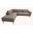 Canapea de colt DP CARLA~STINGA GREY,, Lemn,  placaj,  spuma poliuretanica,  Stofa,  Gri, 240 x 210 x 90
