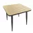 Masa DP TERASA TULIP 80, Lemn,  Metal,  Stejar laptos,  Negru, 80 x 80 x 75