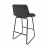 Барный стул DP Nicole CFS Hoker LB SORO-95+BLACK LEG Grey, Ткань, Серый