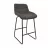 Барный стул DP Nicole CFS Hoker LB SORO-95+BLACK LEG Grey, Ткань, Серый