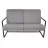 Canapea DP CANAPEA MILTON, Metal, Placaj, Spuma poliuretanica, Catifea, Stofa, Gri inchis, 125 х 80 х 80
