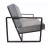 Canapea DP CANAPEA MILTON, Metal, Placaj, Spuma poliuretanica, Catifea, Stofa, Gri inchis, 125 х 80 х 80