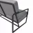 Canapea DP CANAPEA MILTON, Metal, Placaj, Spuma poliuretanica, Catifea, Stofa, Gri inchis, 125 х 80 х 80