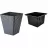 Ghiveci pentru flori RATTANA L39 CM, L39 CM, H44 CM, V41 L,V15,96 L, ANTRACIT