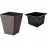 Ghiveci pentru flori Form Plastic RATTANA L39 CM, L39 CM, H44 CM, V41L, V15.96 L, CAFENIU-INCHIS
