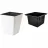 Ghiveci pentru flori Form Plastic RATTANA L39 CM, L 39 CM, H44 CM, V41 L, V15.96 L, ALB