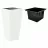 Ghiveci pentru flori Form Plastic RATTANA SLIM L29 CM, L29 CM, H56 CM, V32,8 L, V7,5 L, ALB