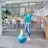 Set mop, galeata LeifHeit SET PROFESIONAL XL CU ROLE, 42 cm, 8 l, Albastru