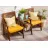 Set mobila de gradina Villager DUO, Lemn masiv de fag, Maro, Galben, 149 x 88 x 63