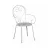 Scaun Villager MOKA, Metal, Alb