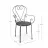 Scaun Villager MOKA, Metal, Negru