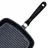 Tigaie grill RESTO MERIDIANA, 28 cm, Aluminiu turnat, Аcoperire antiaderenta marmura, Negru