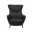 Fotoliu DP ARON, Piele eco, Negru, 85 х 52 х 52