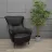 Fotoliu DP ARON, Piele eco, Negru, 85 х 52 х 52