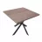 Masa DP TORINO 900*900, PAL melaminat, Metal, Maro, Negru