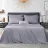 Lenjerie de pat Cottony SLPSL SATIN DE LUX GRAY UNITON, 2 persoane Euro, Satin de Lux, Gri