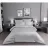 Lenjerie de pat Cottony SLPSL ECATERINA, 2 persoane Euro, Satein de Lux, Gri deschis