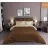 Lenjerie de pat Cottony SLPSL SATIN UNITON BROWN/IVORY, 2 persoane Euro, Satin de Lux, Maro, Ivory