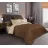 Lenjerie de pat Cottony SLPSL SATIN UNITON BROWN/IVORY, 2 persoane Euro, Satin de Lux, Maro, Ivory