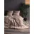 Lenjerie de pat Cottony SLPSL STRIPE SATIN LIGHT BROWN, 2 persoane Euro, Satin de Lux, Maro deschis