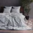 Lenjerie de pat Cottony SLPSL STRIPE SATIN LIGHT GRAY N9, 2 persoane Euro, Satin de Lux, Gri deschis