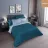 Lenjerie de pat Cottony SLPP TURCOAZ UNITON, 2 persoane Euro, Satin de Lux, Turcoaz