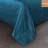 Lenjerie de pat Cottony SLPP TURCOAZ UNITON, 2 persoane Euro, Satin de Lux, Turcoaz