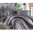 Lenjerie de pat Cottony SLPSL STRIPE SATIN CHARCOAL, 1 persoana, Satin de Lux, Charcoal