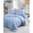 Lenjerie de pat Cottony SLPSL STRIPE SATIN LIGHT BLUE, 1 persoana, Satin de Lux, Albastru deschis