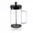 French-press RESTO 90504, GLASS, 1 L, AKZENT, 0.8 l, Sticla borosilicata, Transparent, Negru