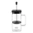French-press RESTO 90504, GLASS, 1 L, AKZENT, 0.8 l, Sticla borosilicata, Transparent, Negru