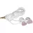 Casti cu fir ELECOM HEART GEM DROPS (E11000) WHITE, PINK TOPAZ