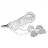 Casti cu fir ELECOM HEART GEM DROPS (E11001) WHITE, CRYSTAL CLEAR