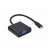 Cablu video Cablexpert TYPE-C TO VGA SOCKET 0.15M , 1080P FHD AT 60 HZ, A-CM-VGAF-01