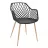 Scaun DP SL-7019~GREY+BLACK LEG, Plastic, Negru