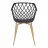 Scaun DP SL-7019~GREY+BLACK LEG, Plastic, Negru