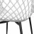 Scaun DP SL-7019~WHITE+BLACK LEG, Plastic, Alb, Negru